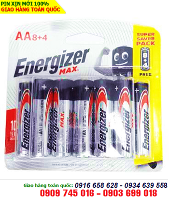 Pin AA Energizer E91 BP8 cộng 4 Alkaline 1.5V chính hãng Made in SIngapore
